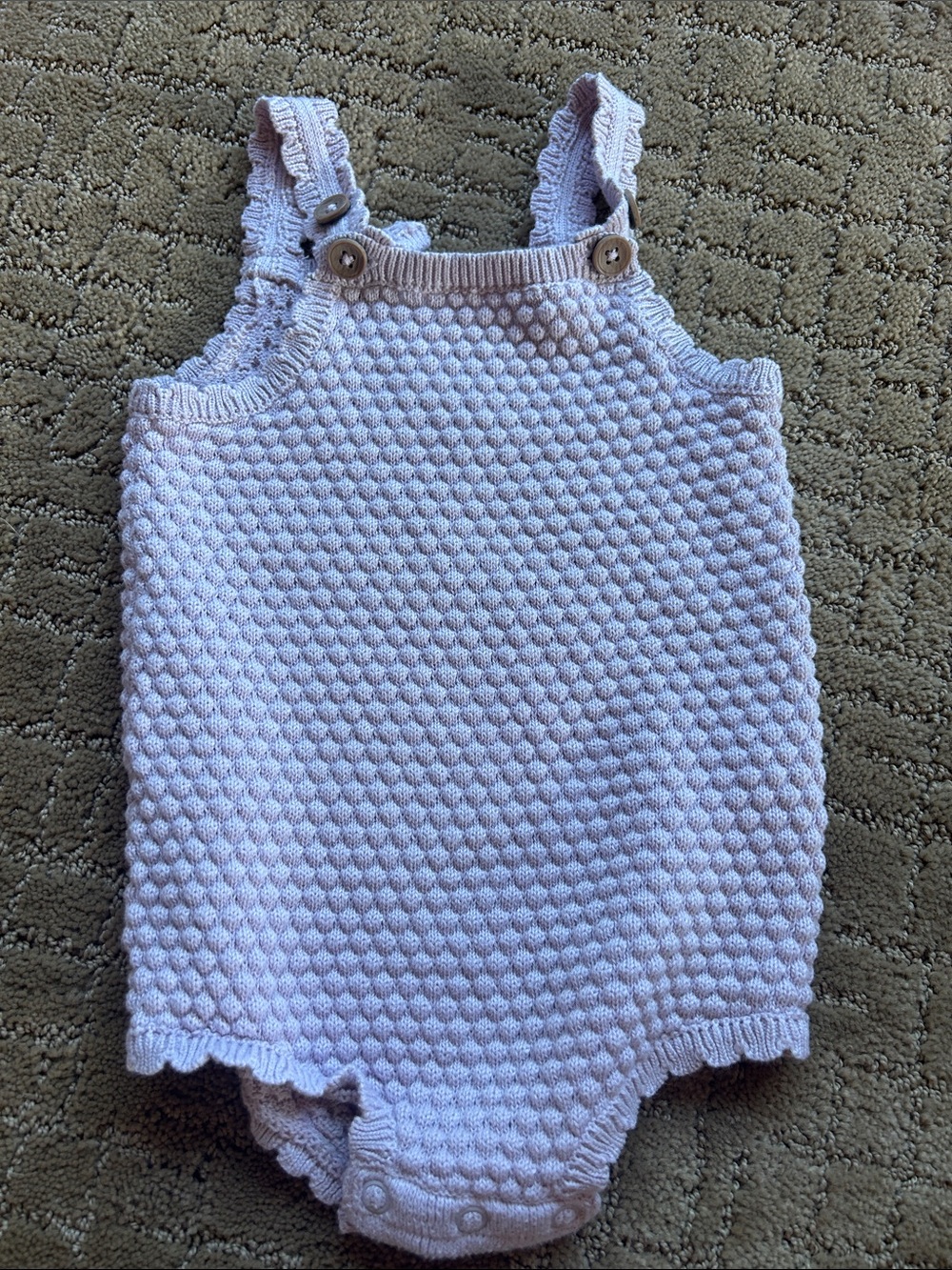 Carter's Light Lavender Knitted Bubble Romper